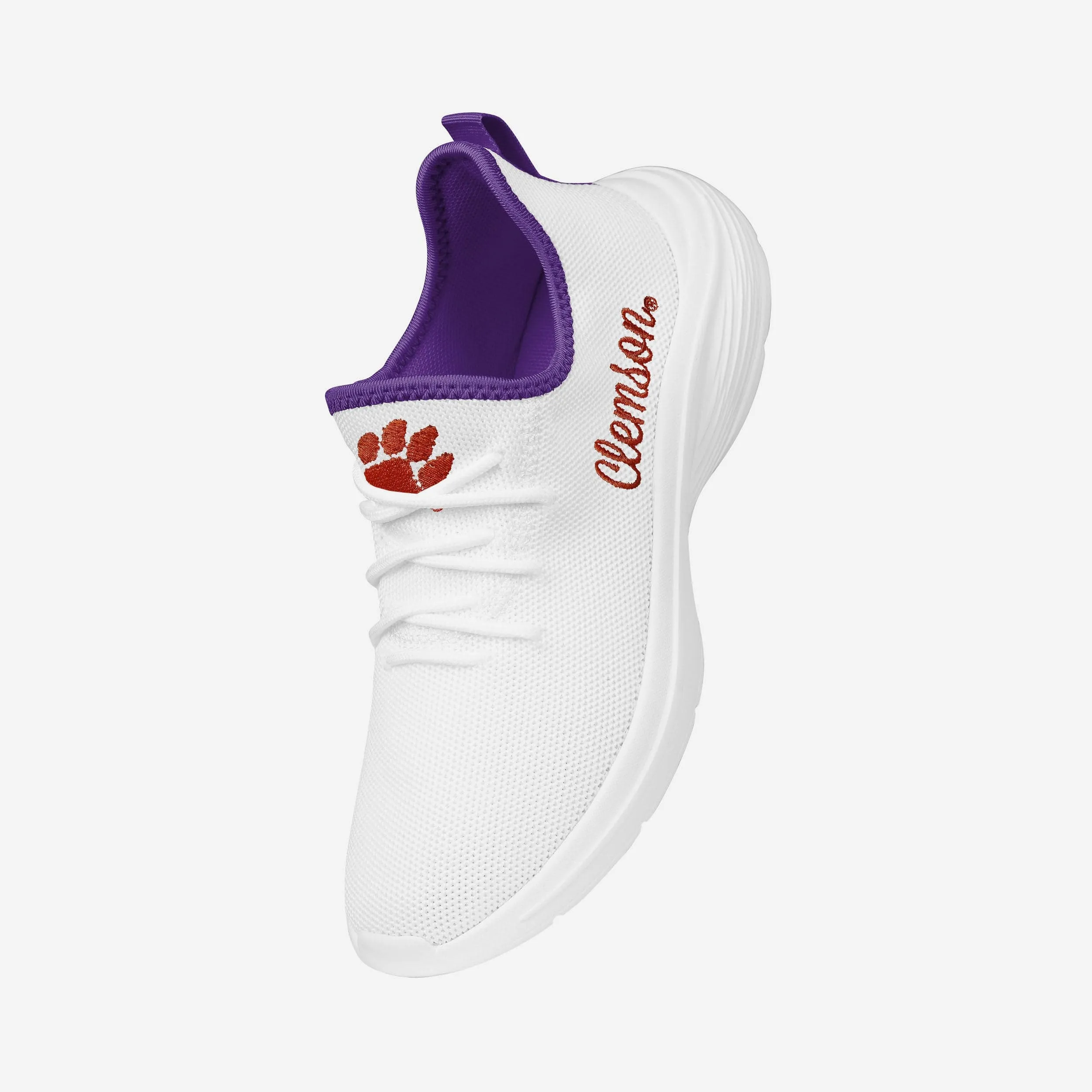 Clemson Tigers Womens Midsole White Sneaker
