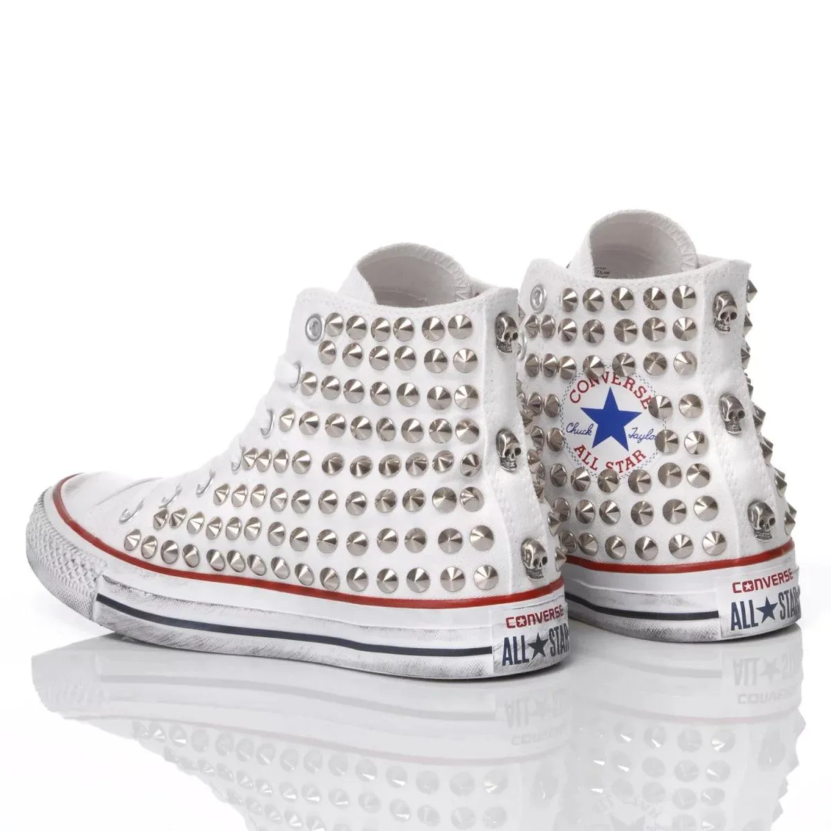 Converse White Studs
