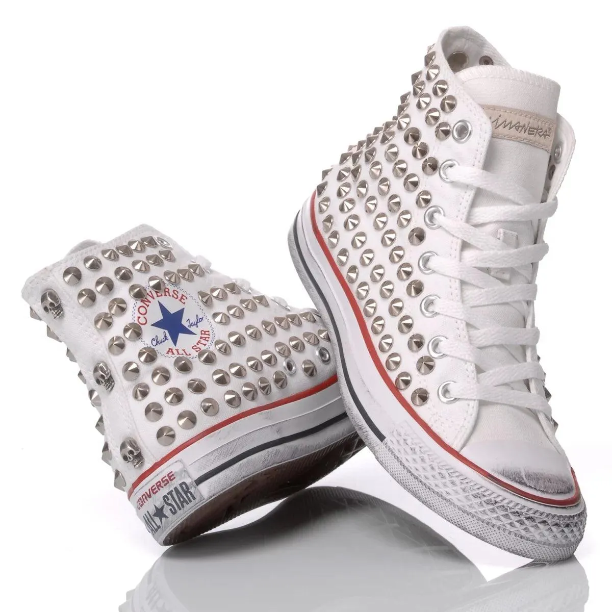 Converse White Studs