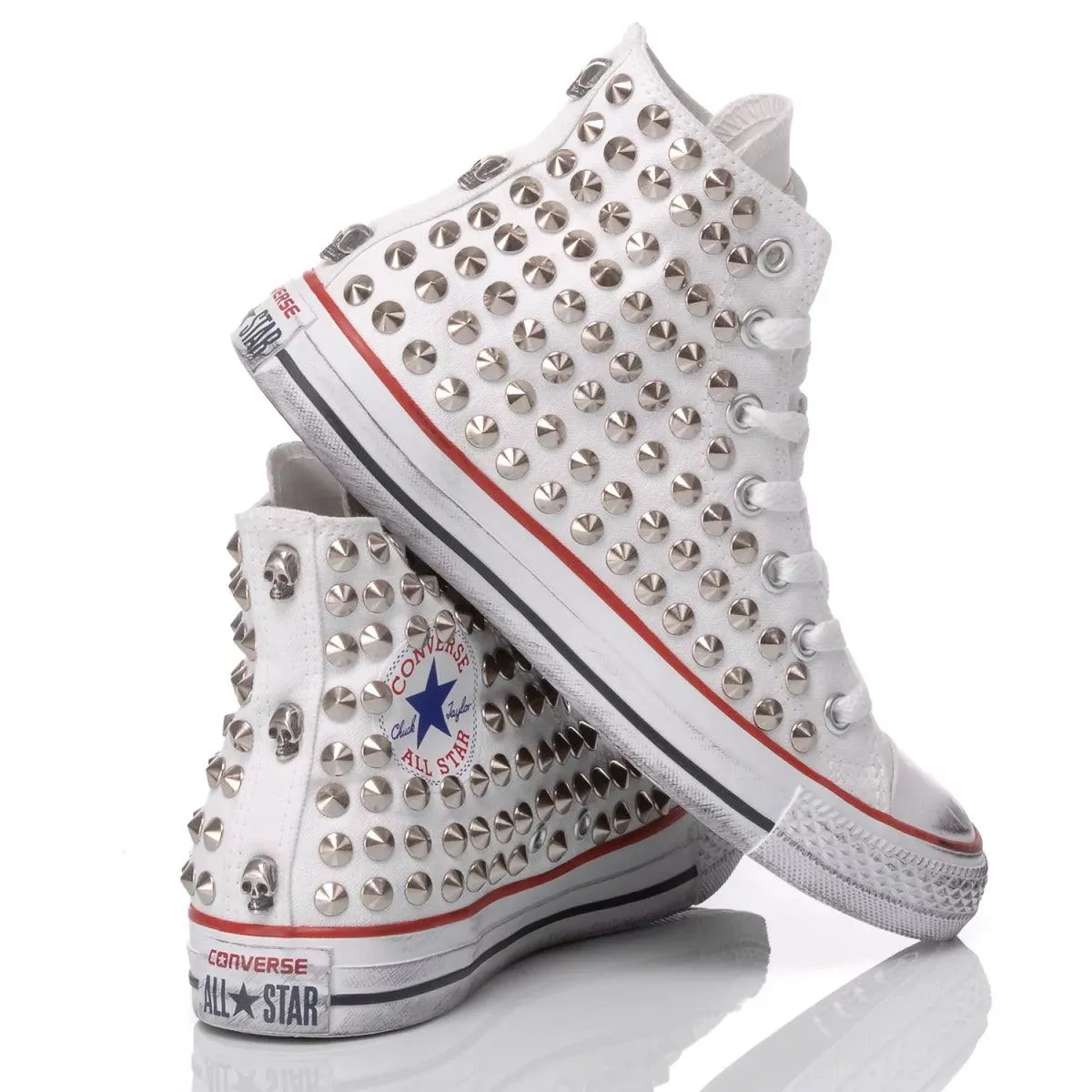 Converse White Studs