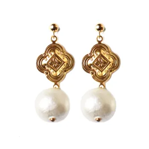 Cortona Pearl Drop Earrings (WS)