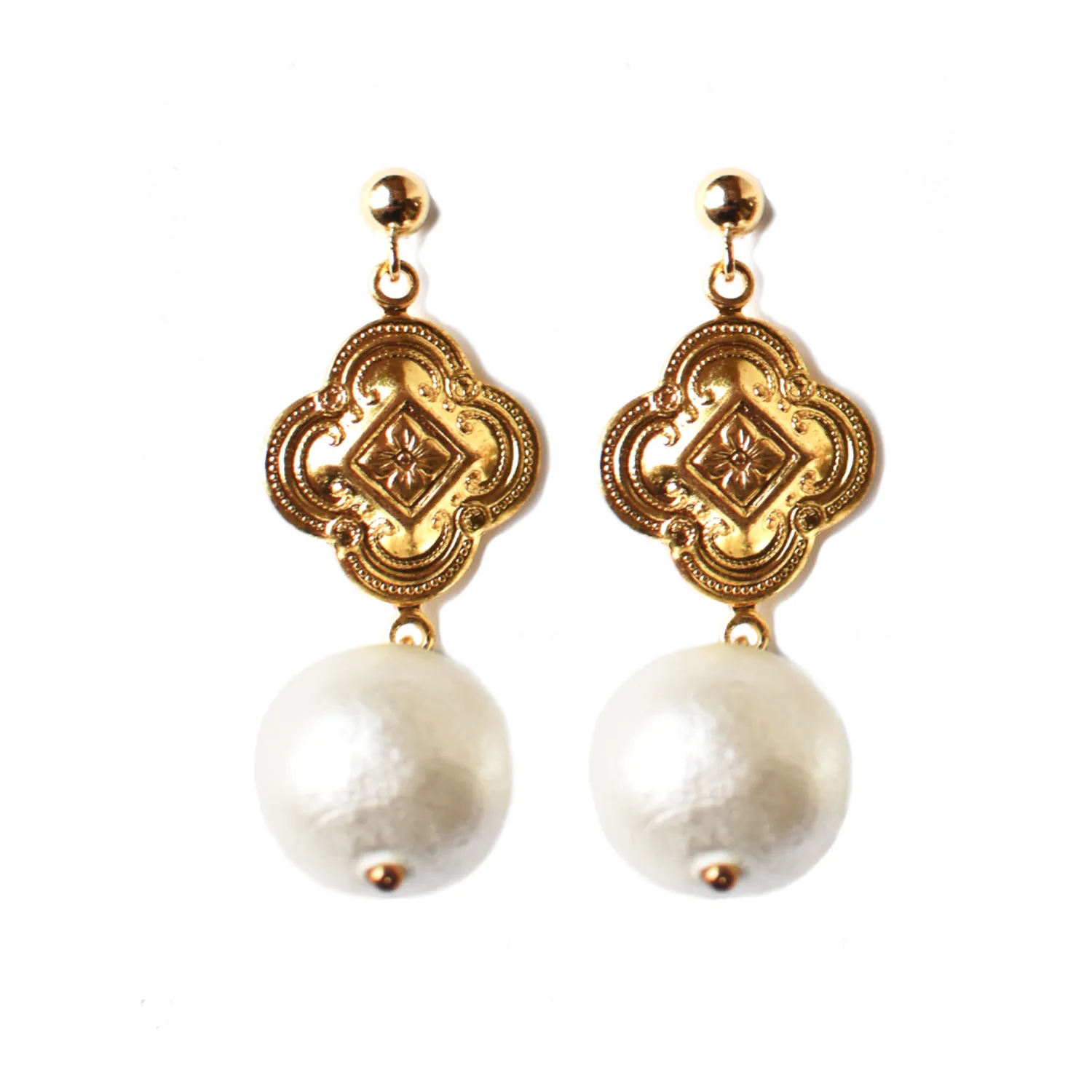 Cortona Pearl Drop Earrings (WS)