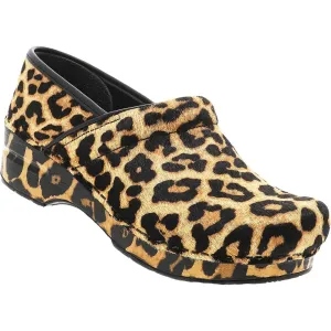 DANSKO PROFESSIONAL CLOG LEOPARD PRINT HAIR CALF CLOGS