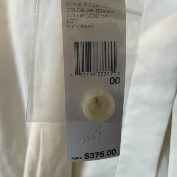 DKNY Linen White Blazer Jacket Size 0 NWT