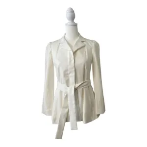 DKNY Linen White Blazer Jacket Size 0 NWT