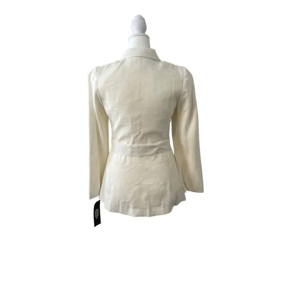 DKNY Linen White Blazer Jacket Size 0 NWT