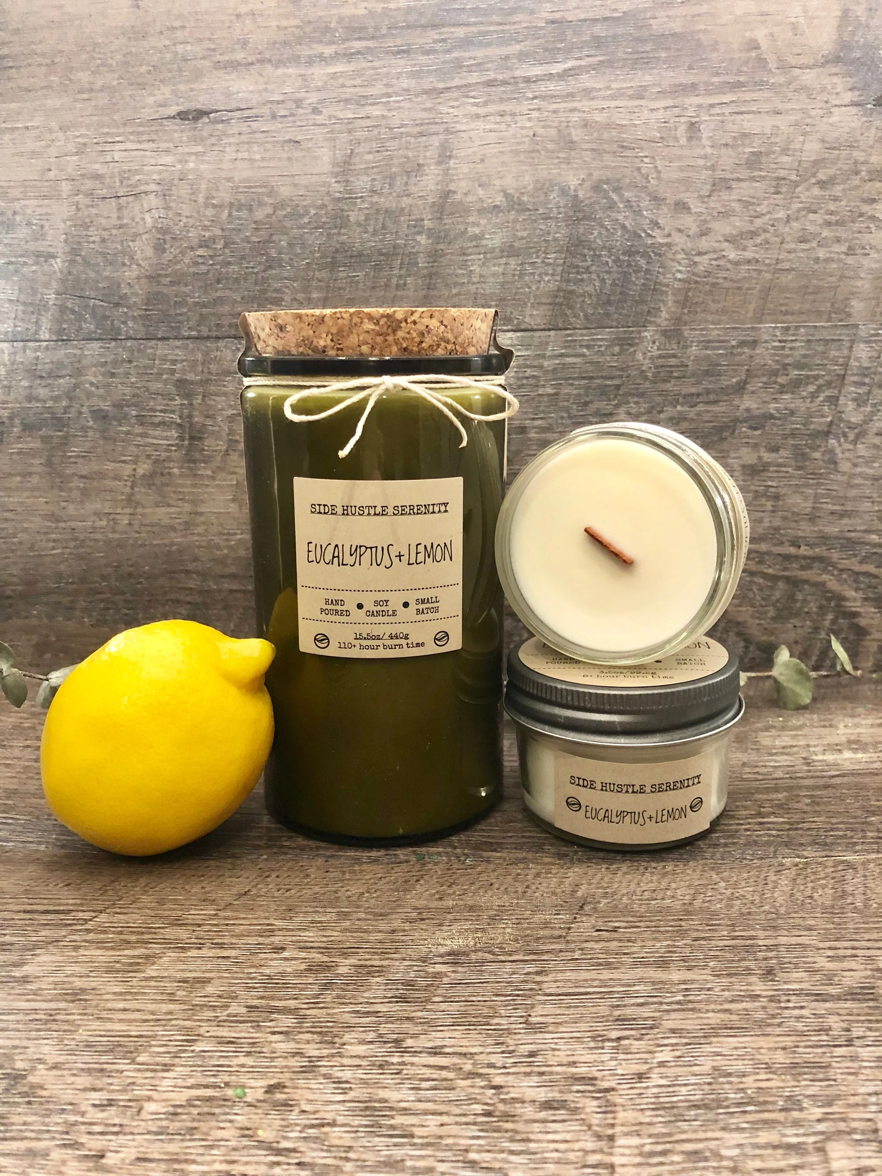 Eucalyptus   Lemon Scented Soy Candle | 15.5oz