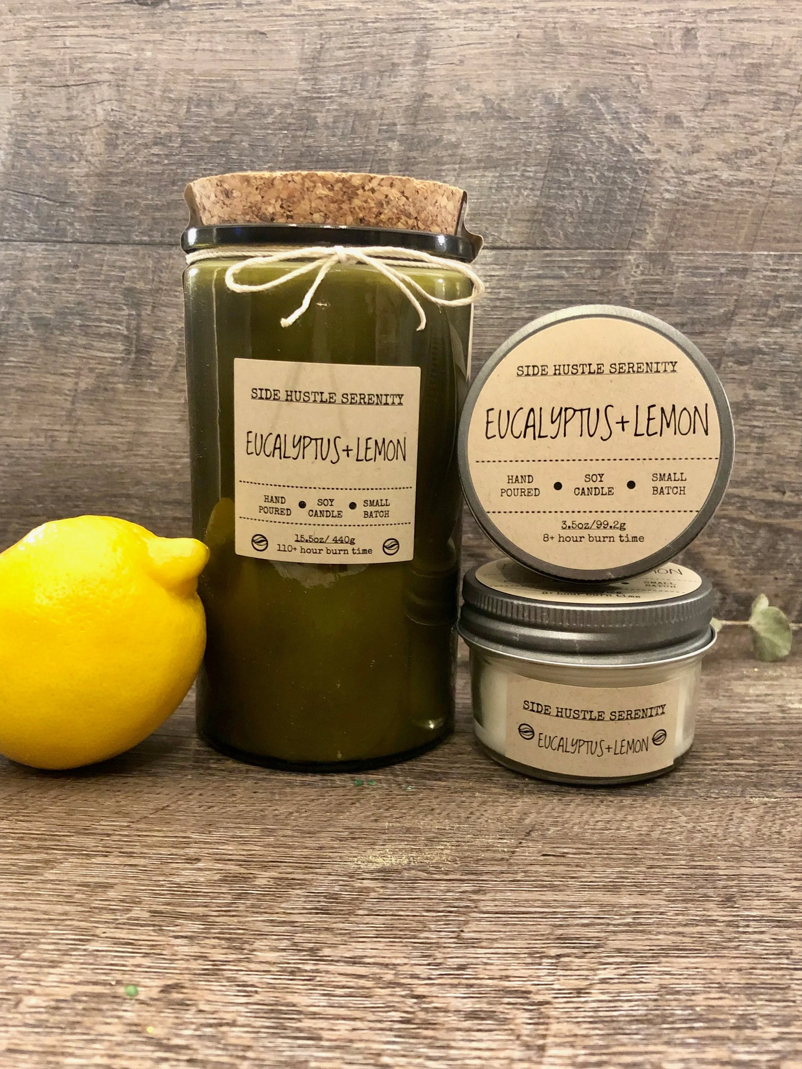 Eucalyptus   Lemon Scented Soy Candle | 15.5oz