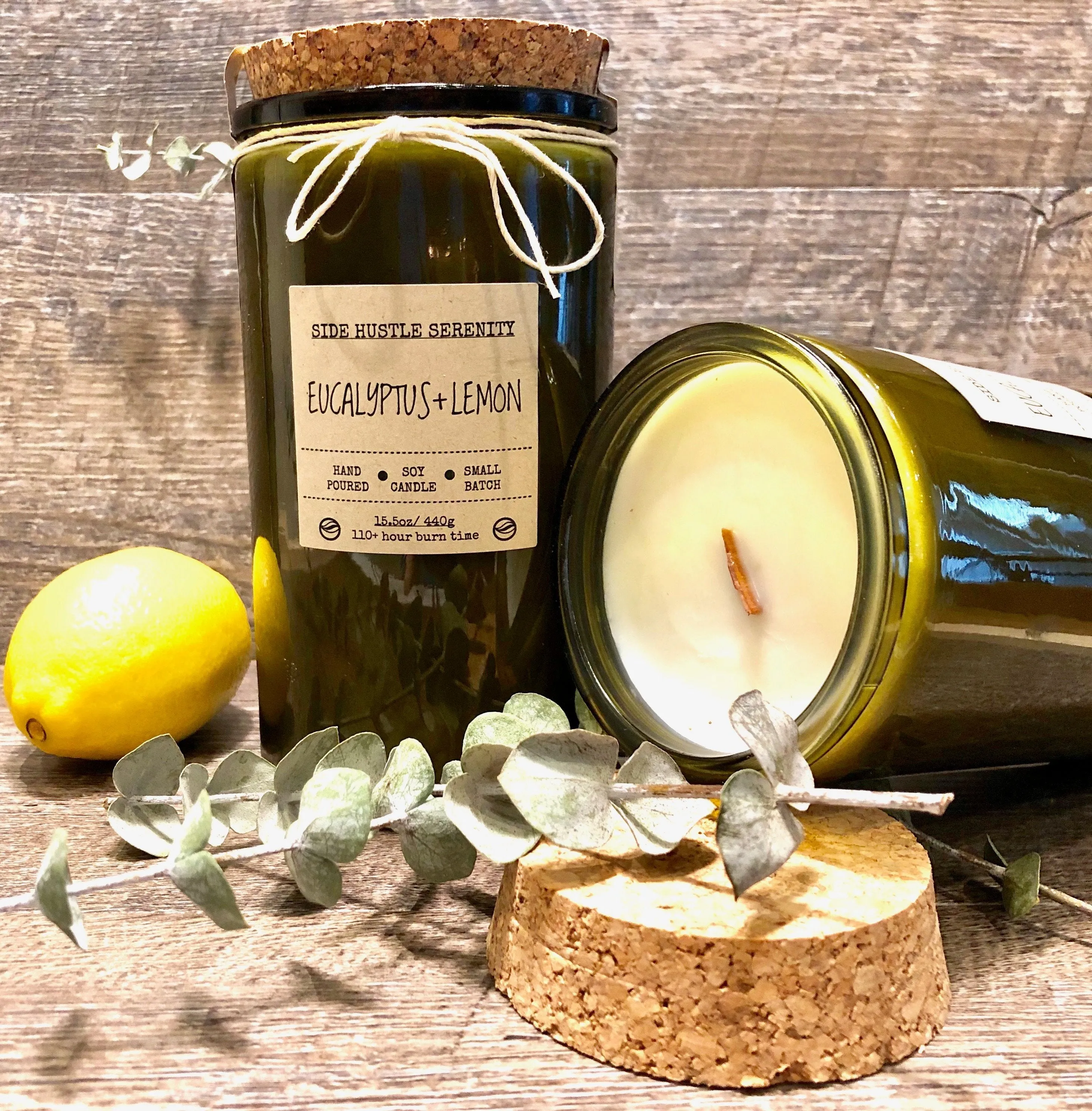 Eucalyptus   Lemon Scented Soy Candle | 15.5oz