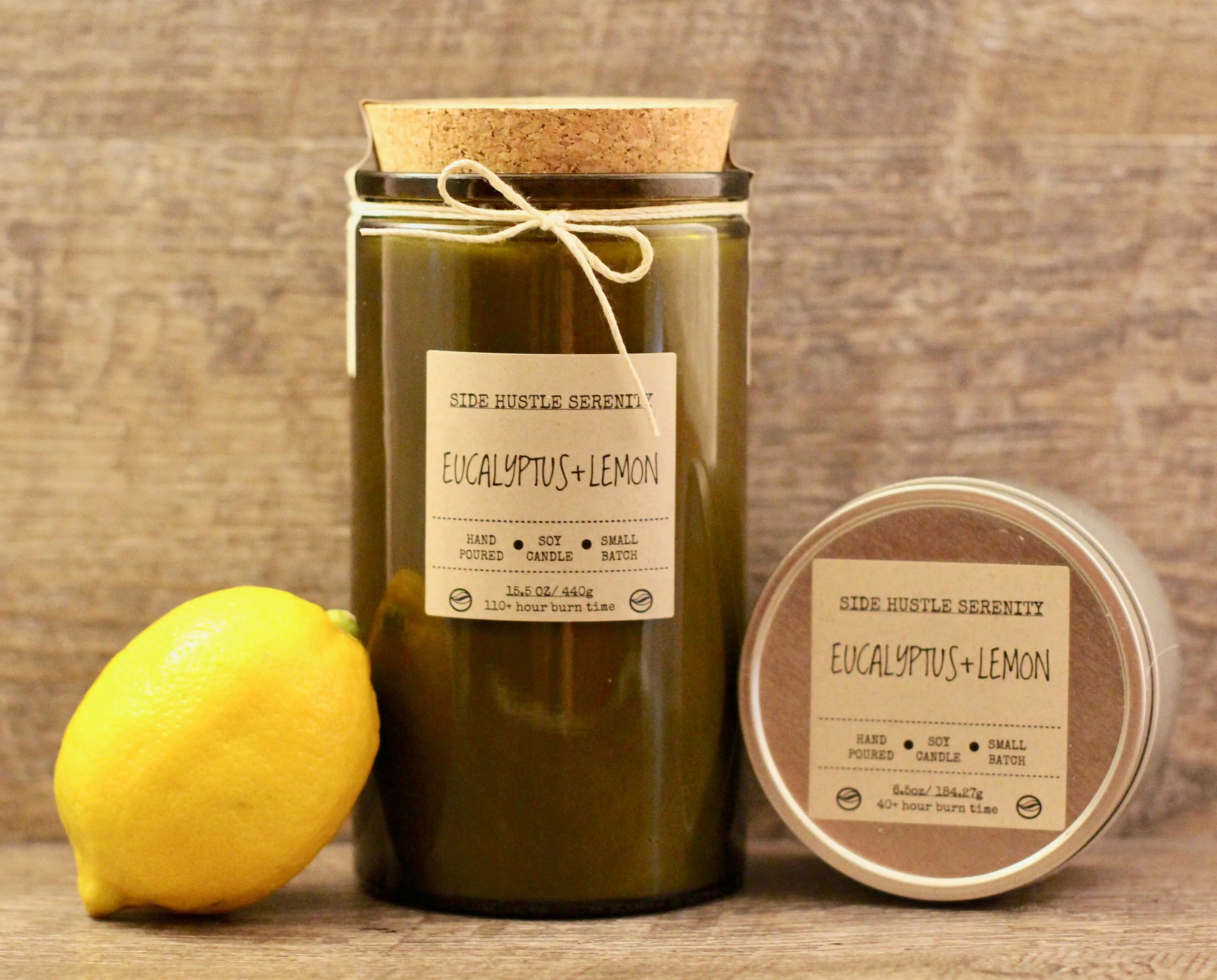 Eucalyptus   Lemon Scented Soy Candle | 15.5oz