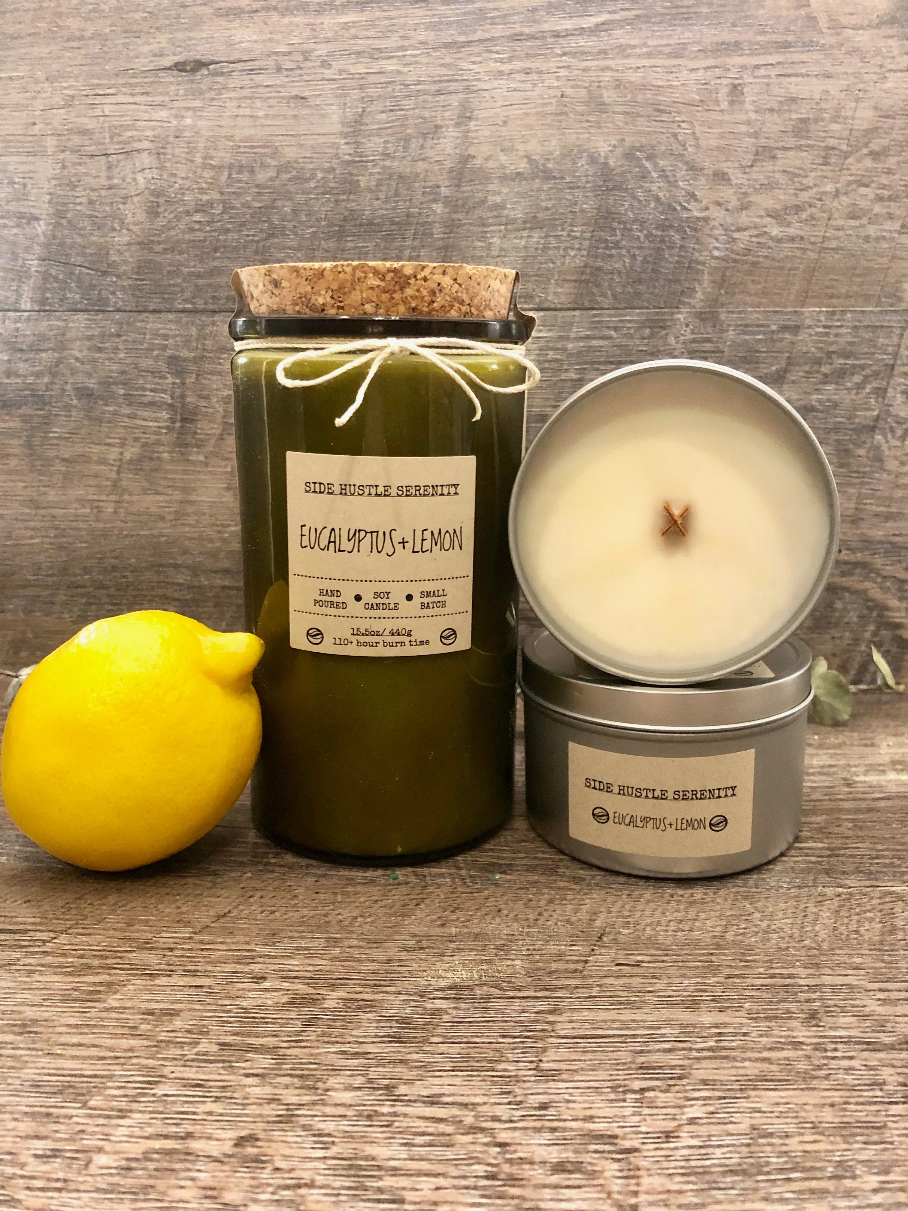 Eucalyptus   Lemon Scented Soy Candle | 15.5oz