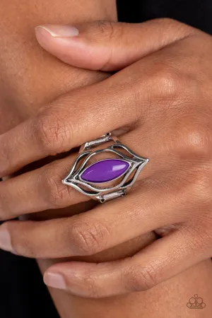 Fearless Fluorescence - Purple Ring - Paparazzi Accessories