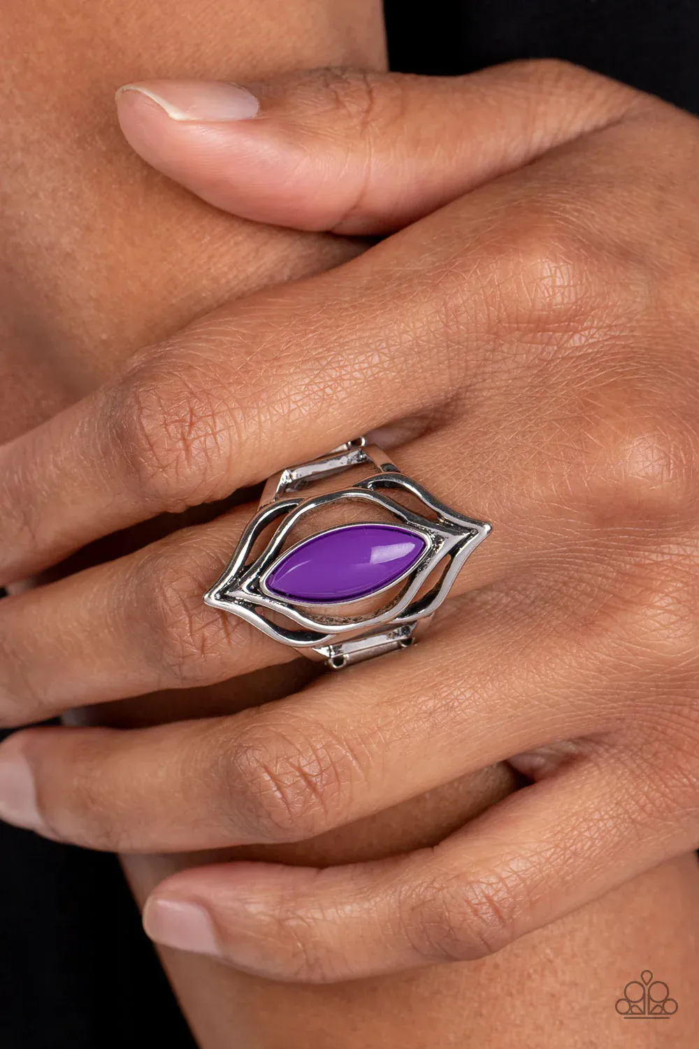 Fearless Fluorescence - Purple Ring - Paparazzi Accessories