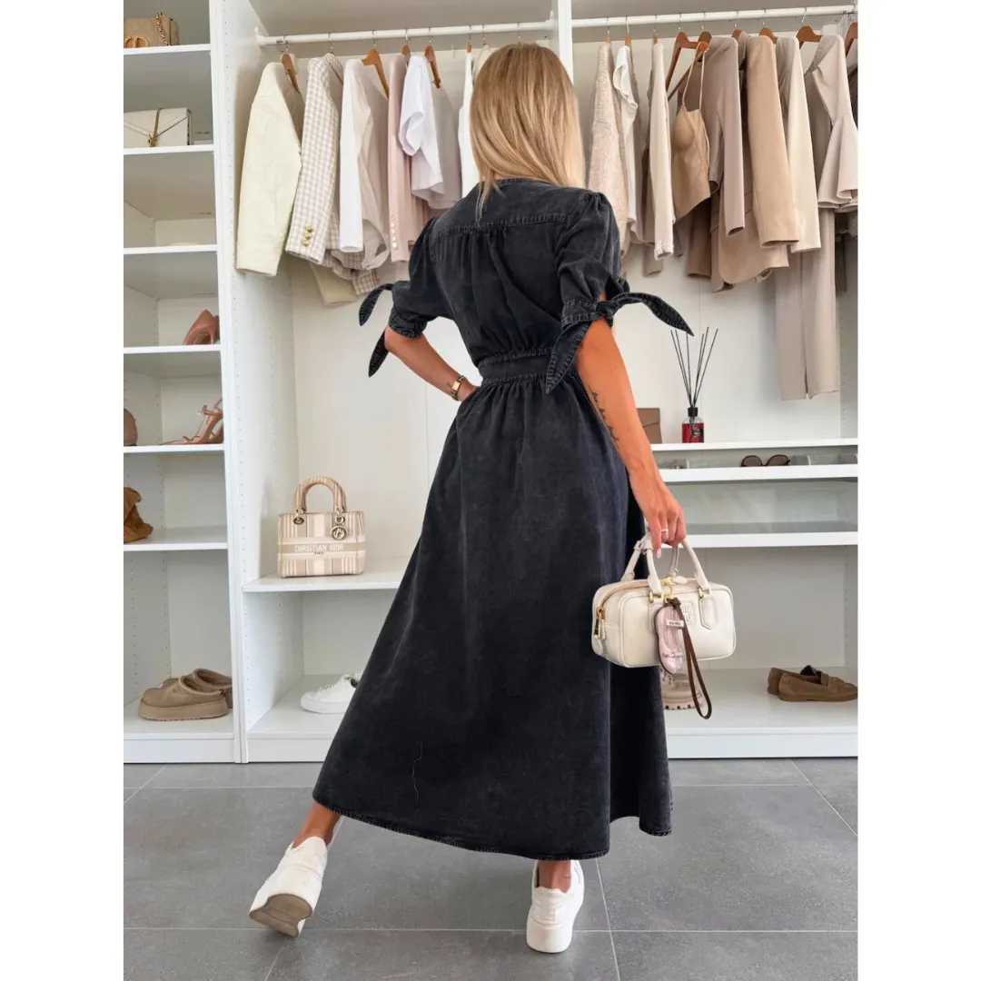 Felicity | V-neck Denim Dress