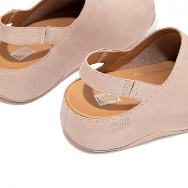 FitFlop SHUV Womens Nubuck Back-Strap Clogs Beige