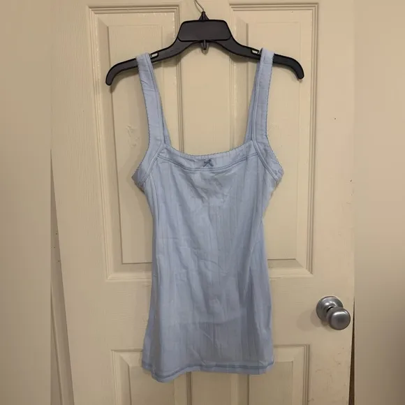 Free People Intimately End Game Pointelle Nightie in Blue SZ XS Retail $60 NWOT
