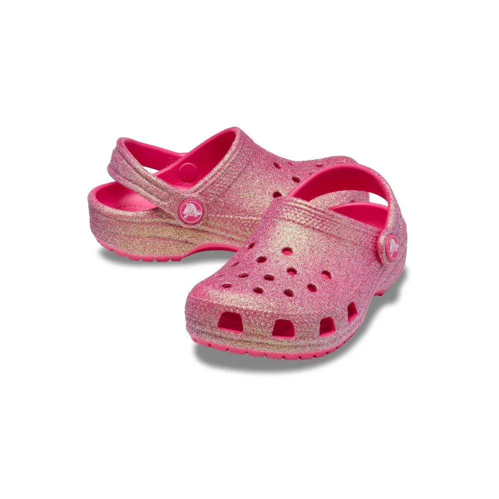 Giày Clog Trẻ Em Crocs Classic Iridescent Glitter - Dragon Fruit