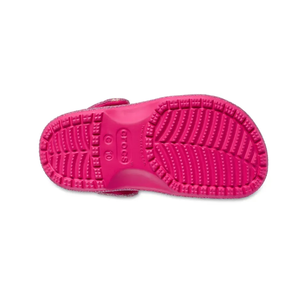 Giày Clog Trẻ Em Crocs Classic Iridescent Glitter - Dragon Fruit