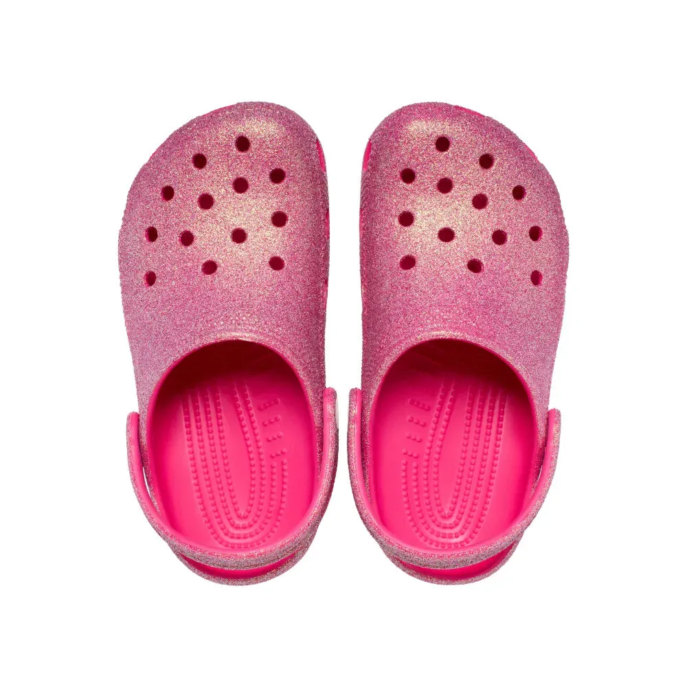 Giày Clog Trẻ Em Crocs Classic Iridescent Glitter - Dragon Fruit