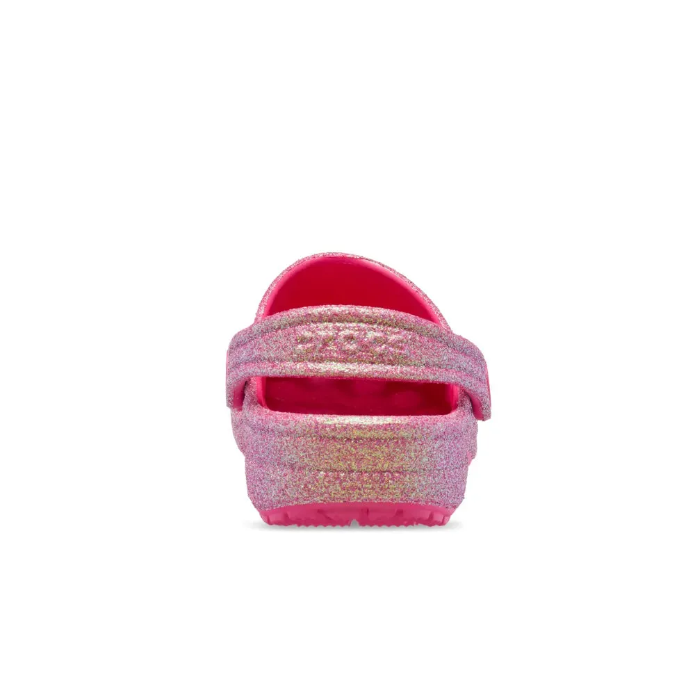 Giày Clog Trẻ Em Crocs Classic Iridescent Glitter - Dragon Fruit