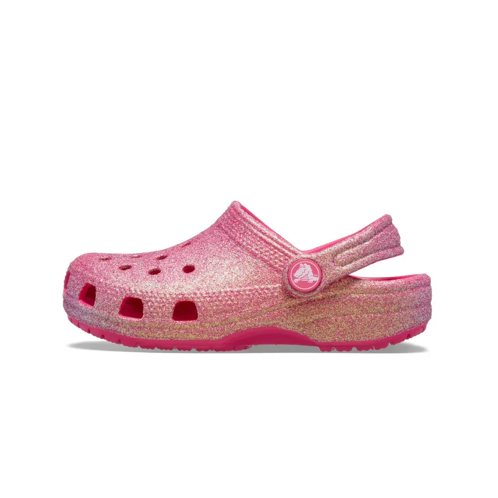 Giày Clog Trẻ Em Crocs Classic Iridescent Glitter - Dragon Fruit