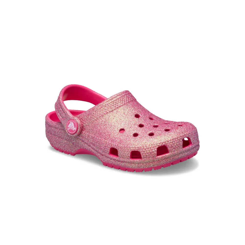 Giày Clog Trẻ Em Crocs Classic Iridescent Glitter - Dragon Fruit