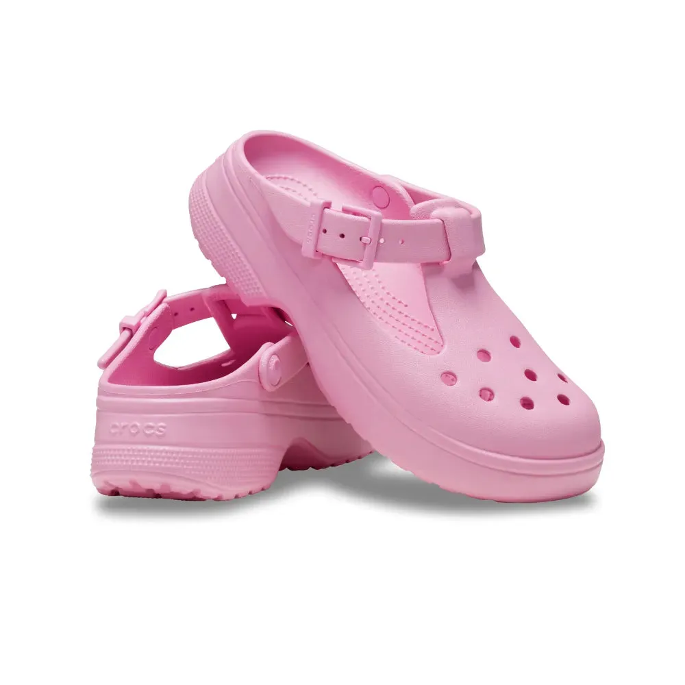 Giày Clog Unisex Crocs Classic Mary Jane - Pink Tweed