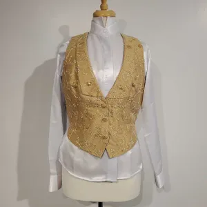 gold sequin formal vest with bowtie