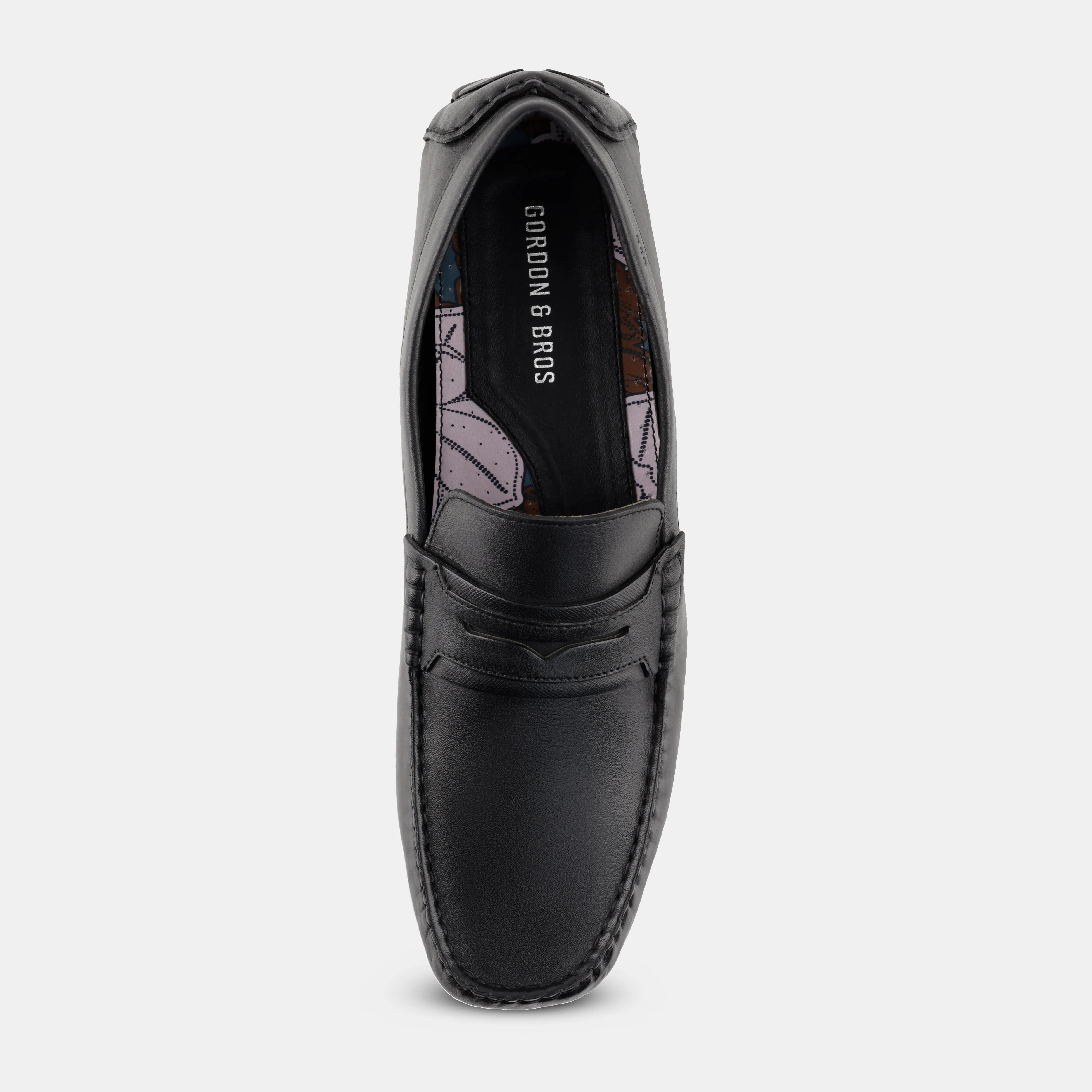 Gordon And Bros Black Men Moccasin