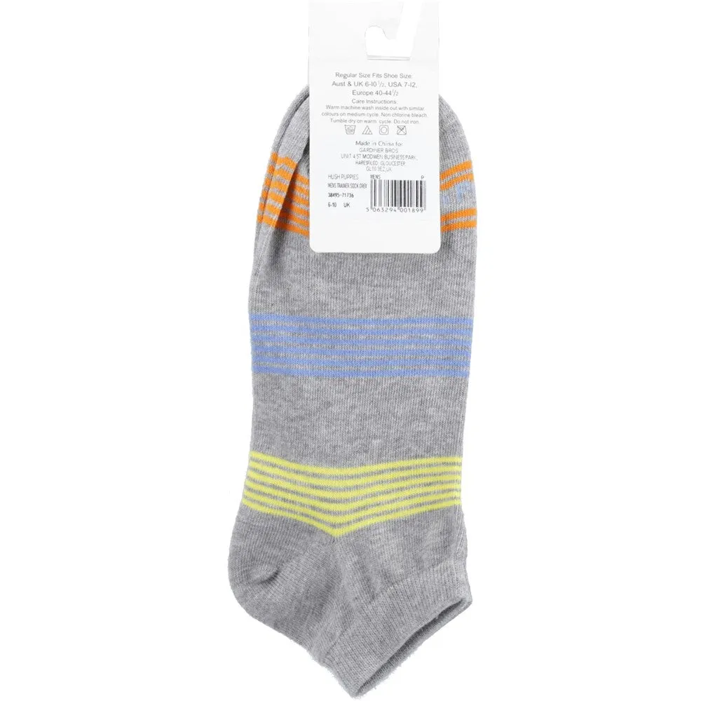 Grey Mens Trainer Socks