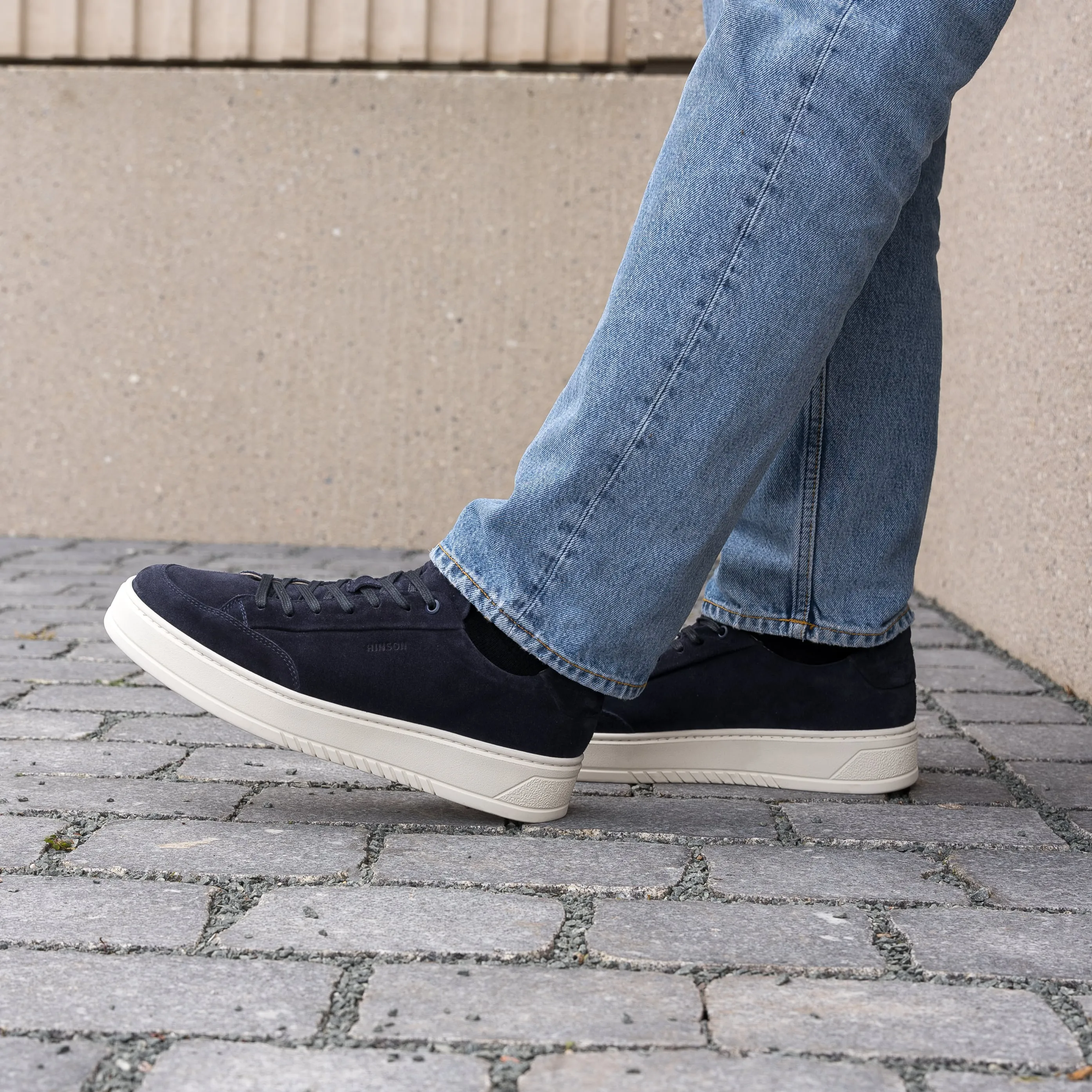 Hinson Miller Retro Dark Blue Suede