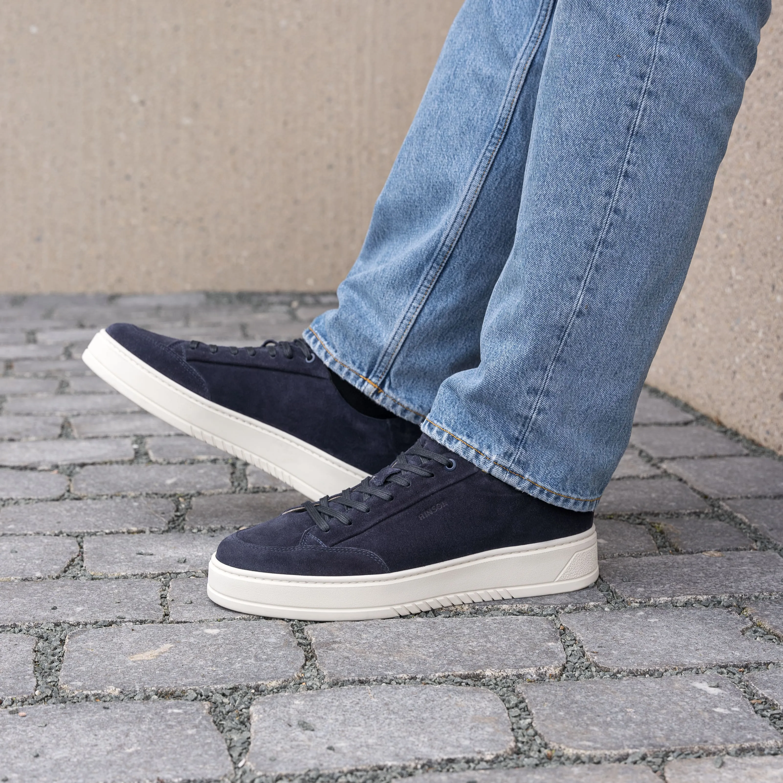 Hinson Miller Retro Dark Blue Suede