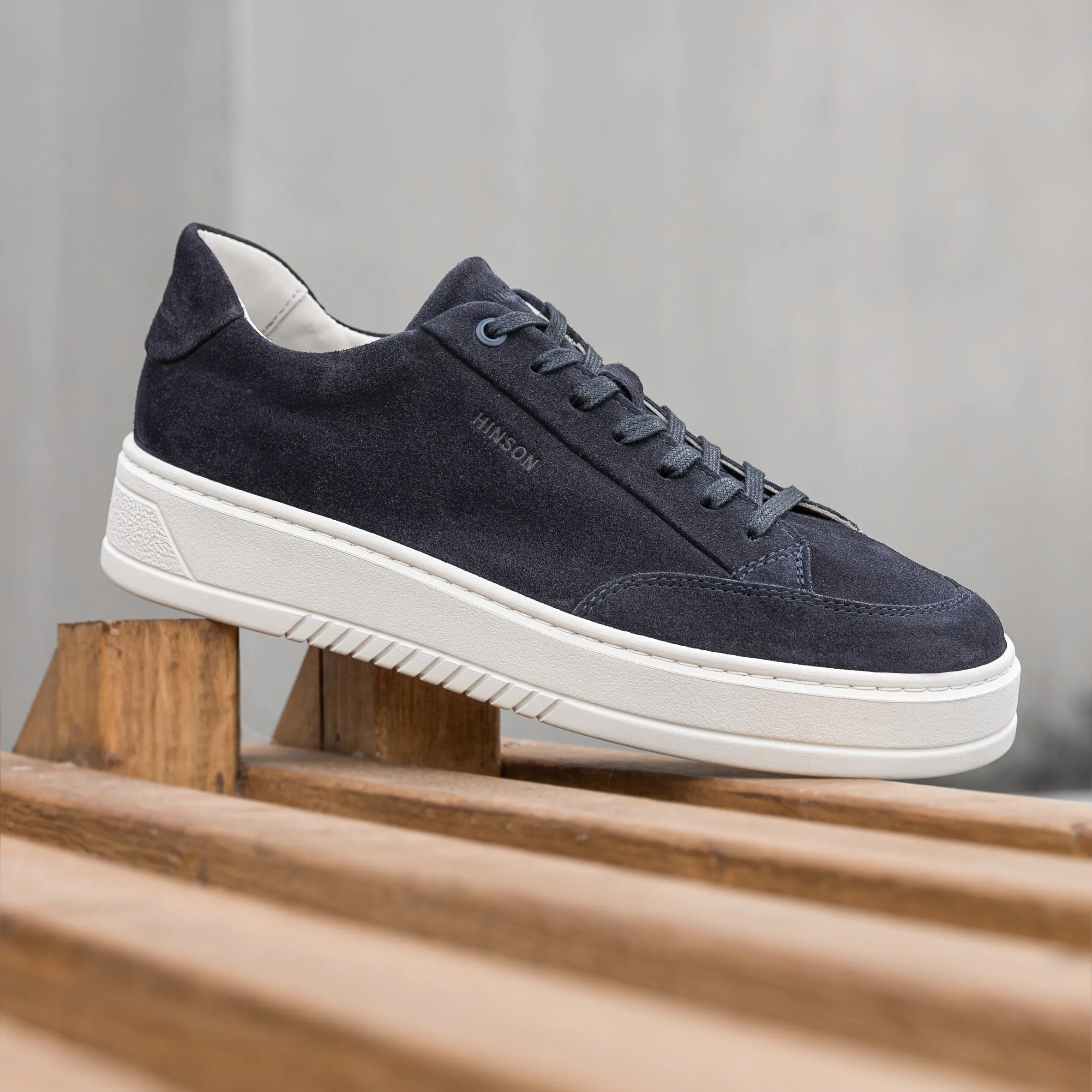 Hinson Miller Retro Dark Blue Suede