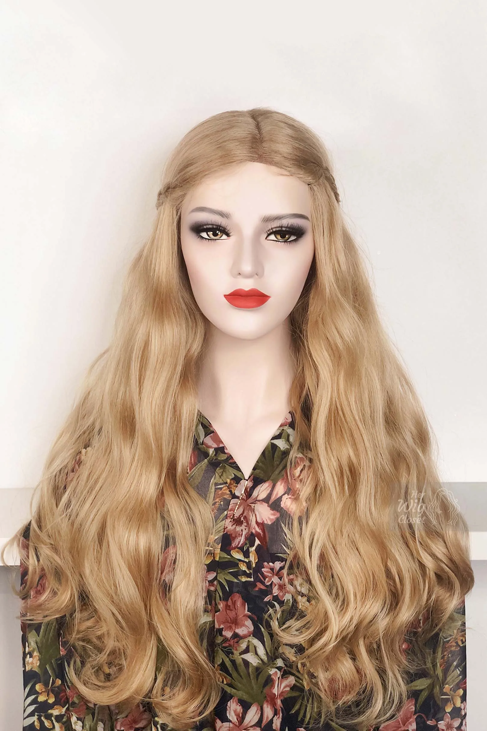 Honey Blonde Wavy Lace Front Synthetic Wig Bianca Glinda Look