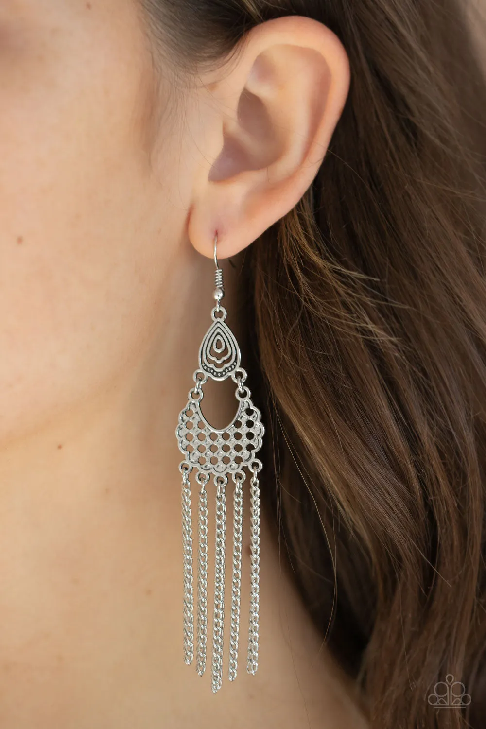 Insane Chain Silver Earring