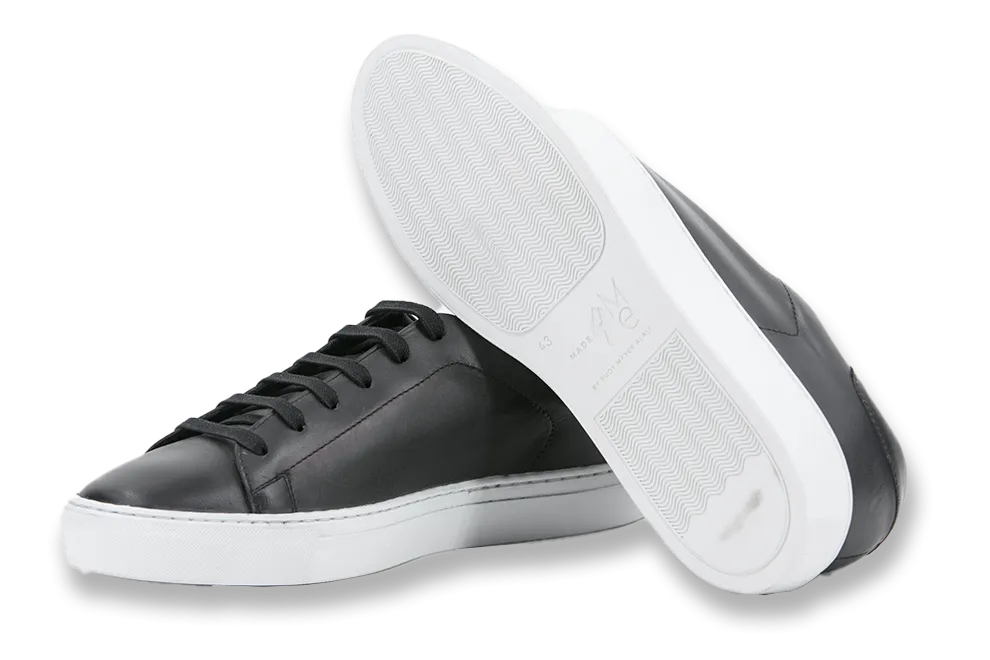 Leather Trainer │ Grey Burn-Effect