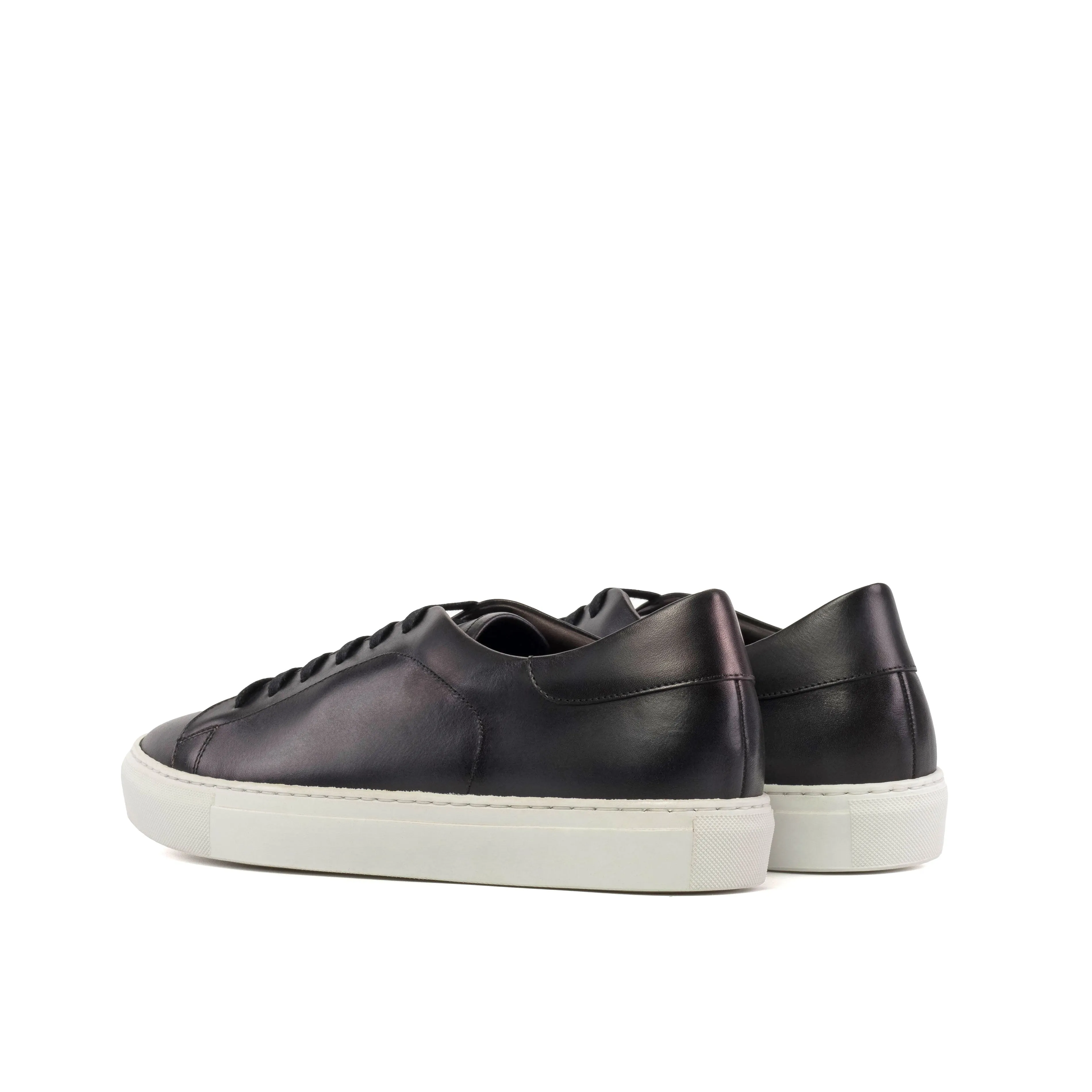 Leather Trainer │ Grey Painted Calf