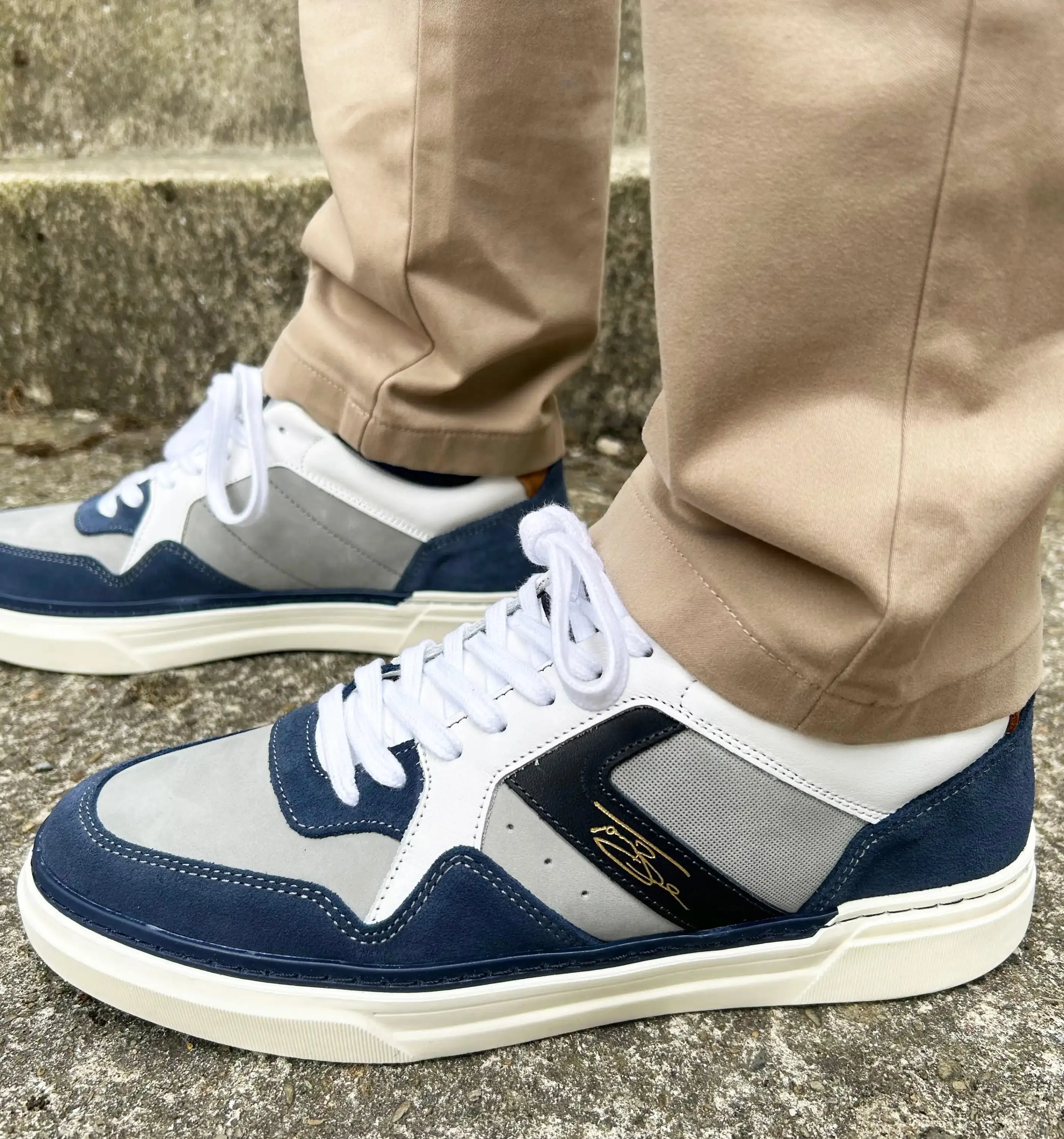 Lloyd & Pryce Mens Brache Sneakers Denim Split