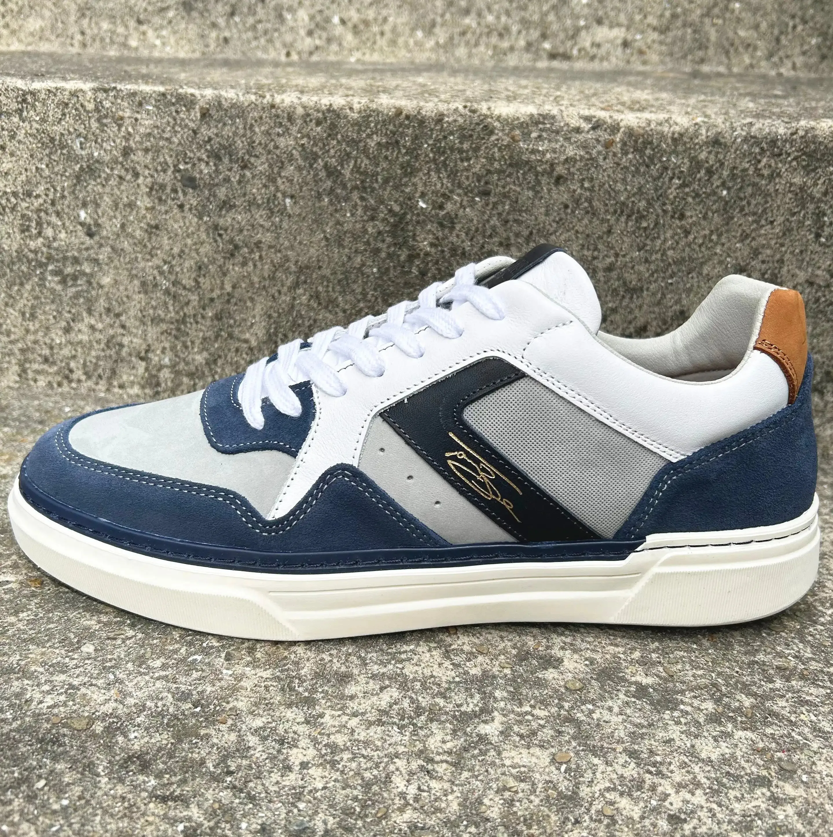 Lloyd & Pryce Mens Brache Sneakers Denim Split