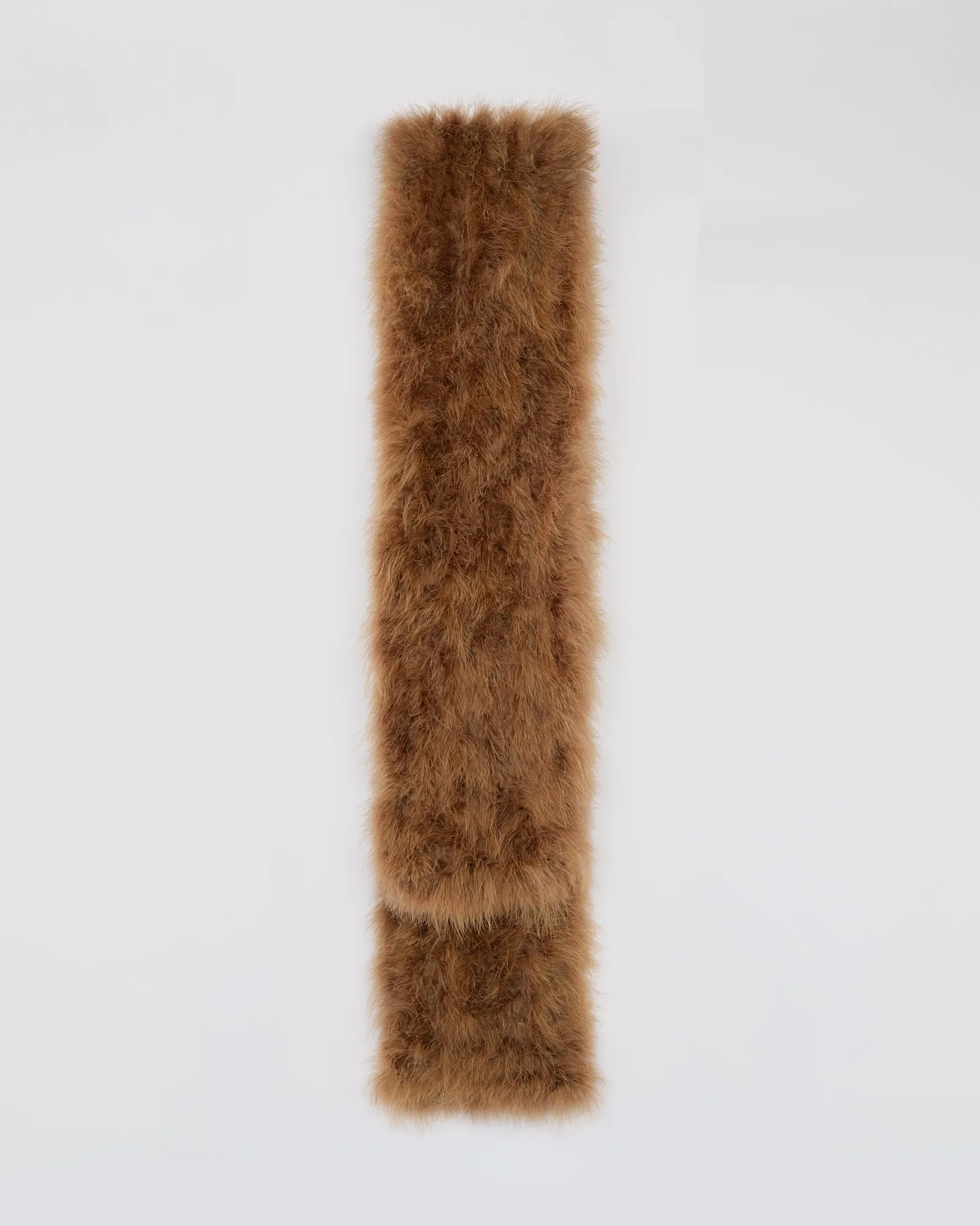 Long feather scarf