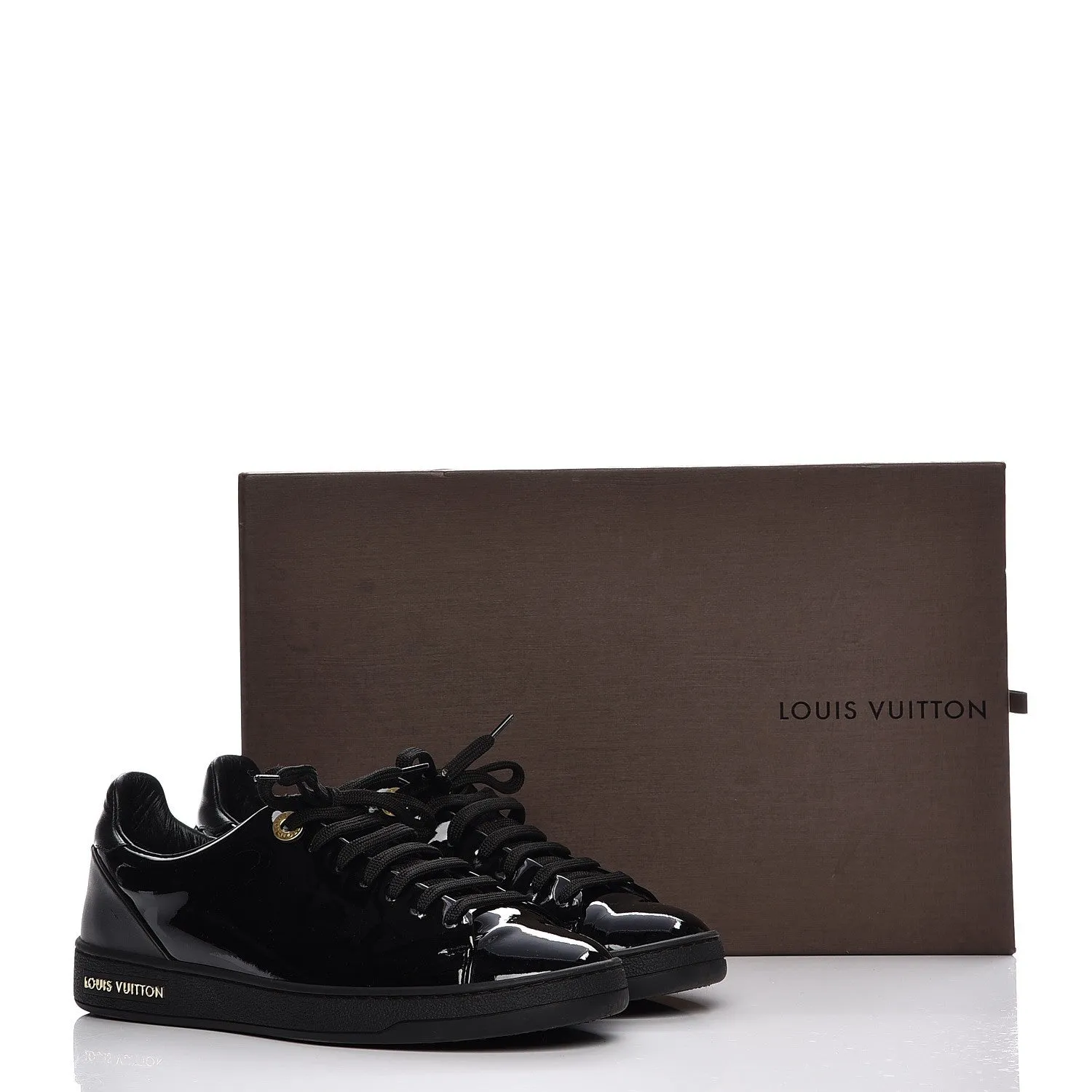 LOUIS VUITTON PATENT CALFSKIN FRONTROW SNEAKERS