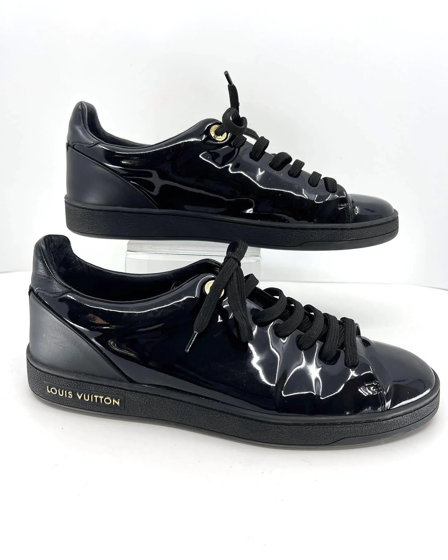 LOUIS VUITTON PATENT CALFSKIN FRONTROW SNEAKERS
