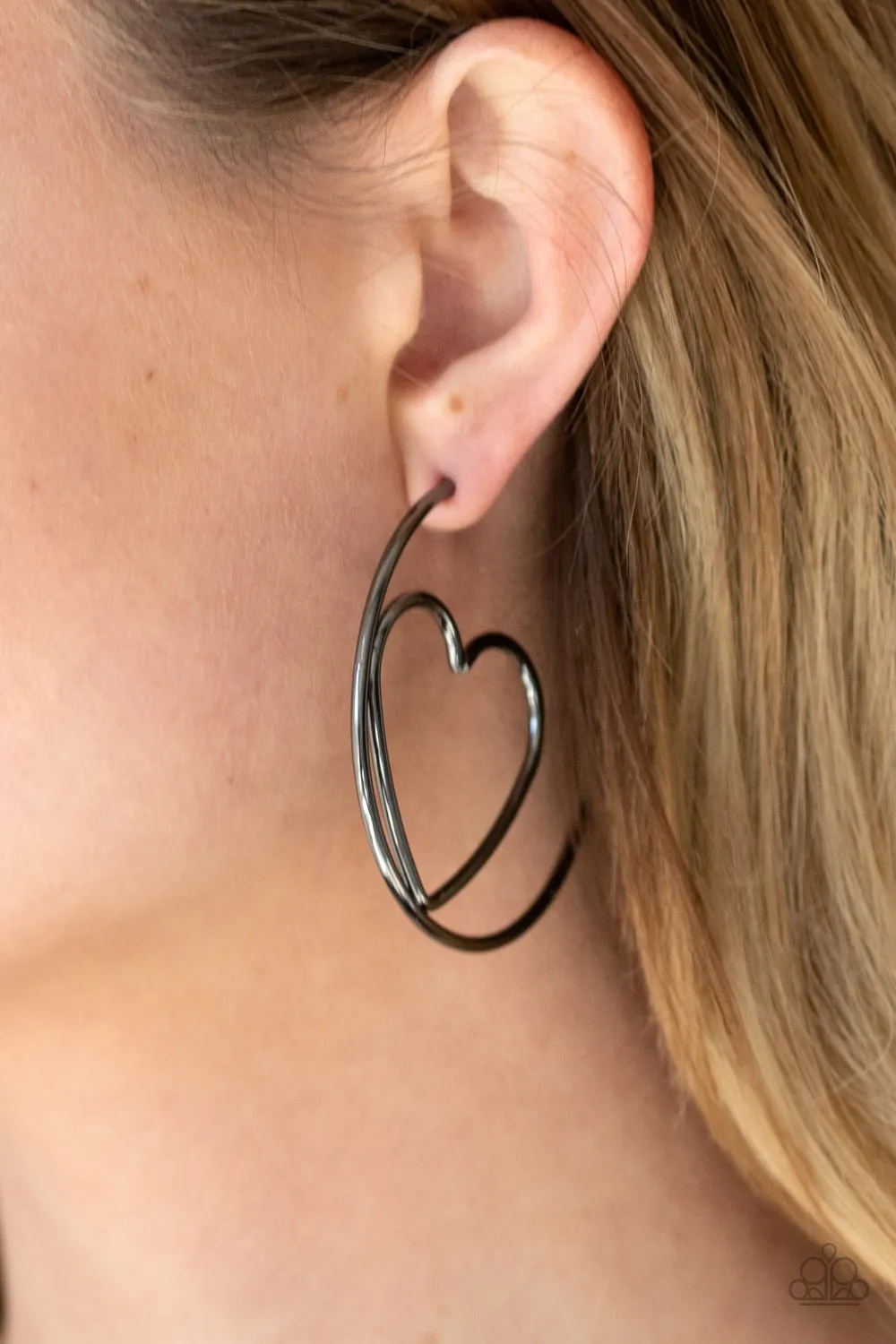 Love At First BRIGHT - Black Hoop Earring
