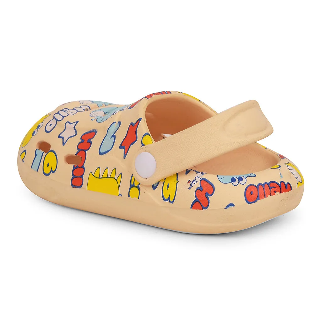 Lucy & Luke Beige Casual Clogs For Kids SANDWALK By Liberty