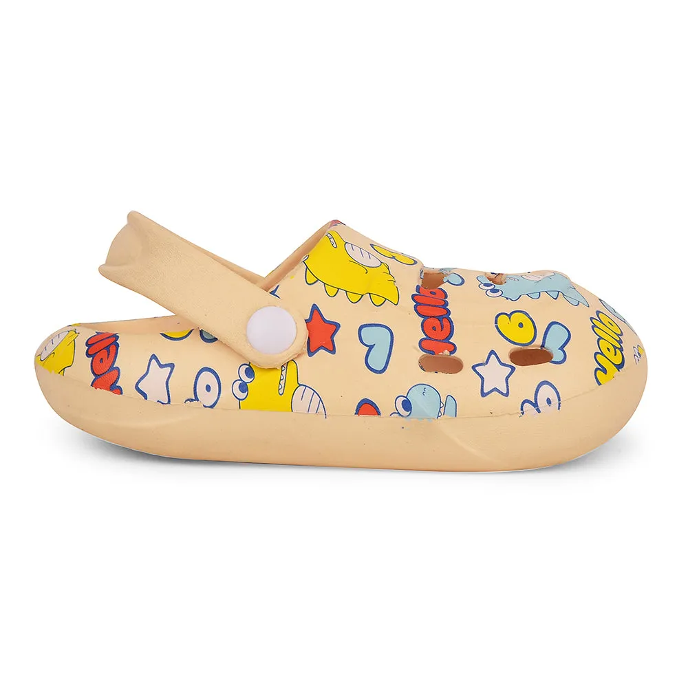 Lucy & Luke Beige Casual Clogs For Kids SANDWALK By Liberty