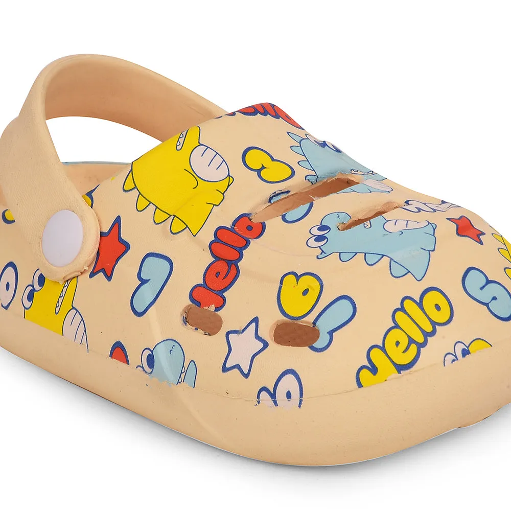Lucy & Luke Beige Casual Clogs For Kids SANDWALK By Liberty