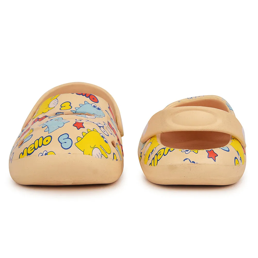 Lucy & Luke Beige Casual Clogs For Kids SANDWALK By Liberty