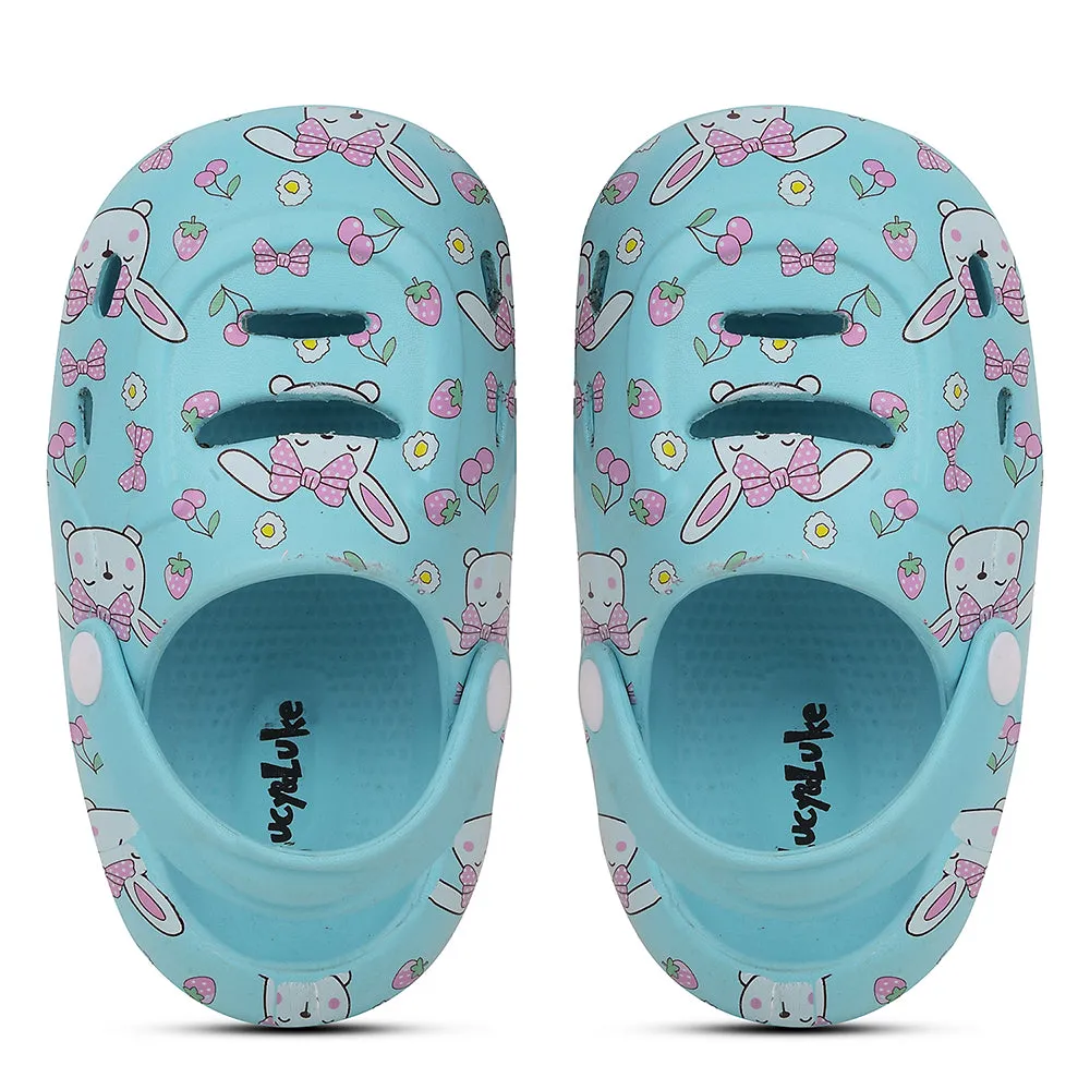 Lucy & Luke Blue Casual Clogs For Kids SANDWALK By Liberty