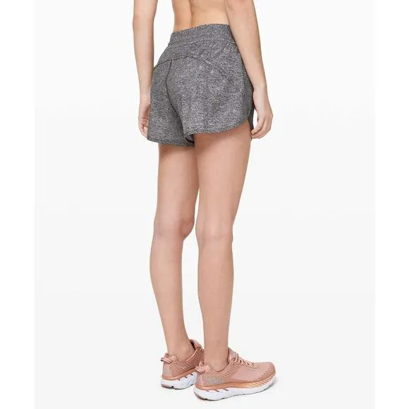 Lululemon Women's Athletic Tracker Shorts Elastic Waist Heather Gray Size XS