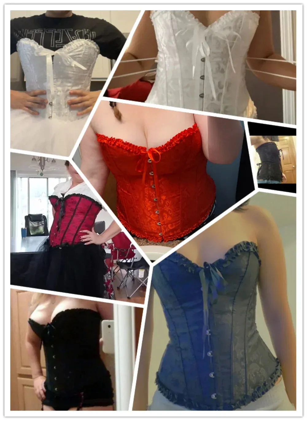 M Sexy Slimming Corsets Waist Trainer Body Shaper Fajas Gothic Corset Lace Up Boned Corselete Shapewear Women Clothes Plus Size